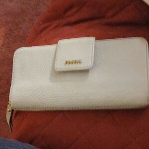 Fossil Women's Baby Blue Vintage Wallet EUC